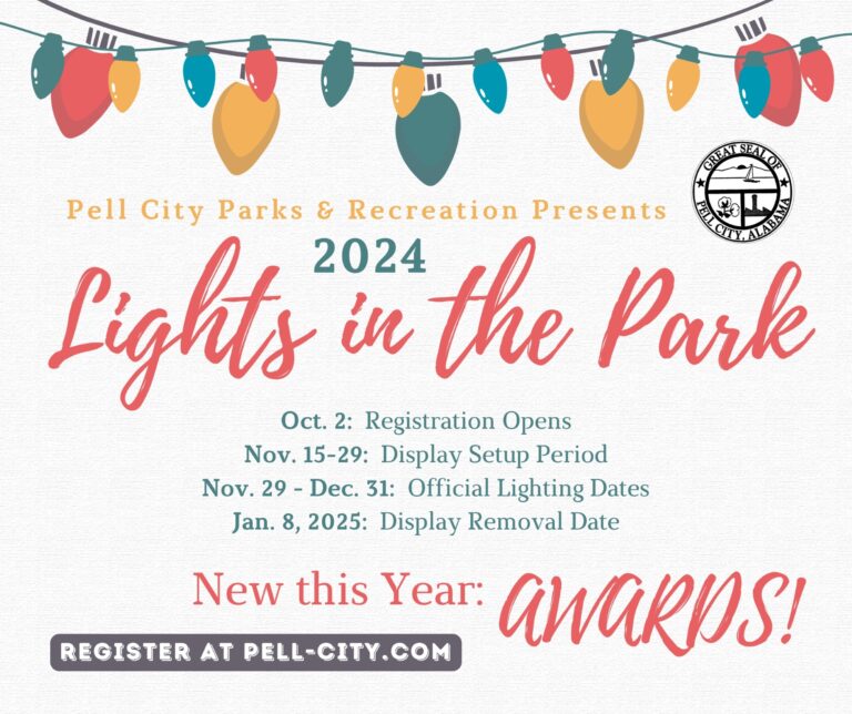 Lights in the Park 2024 – City of Pell City Alabama